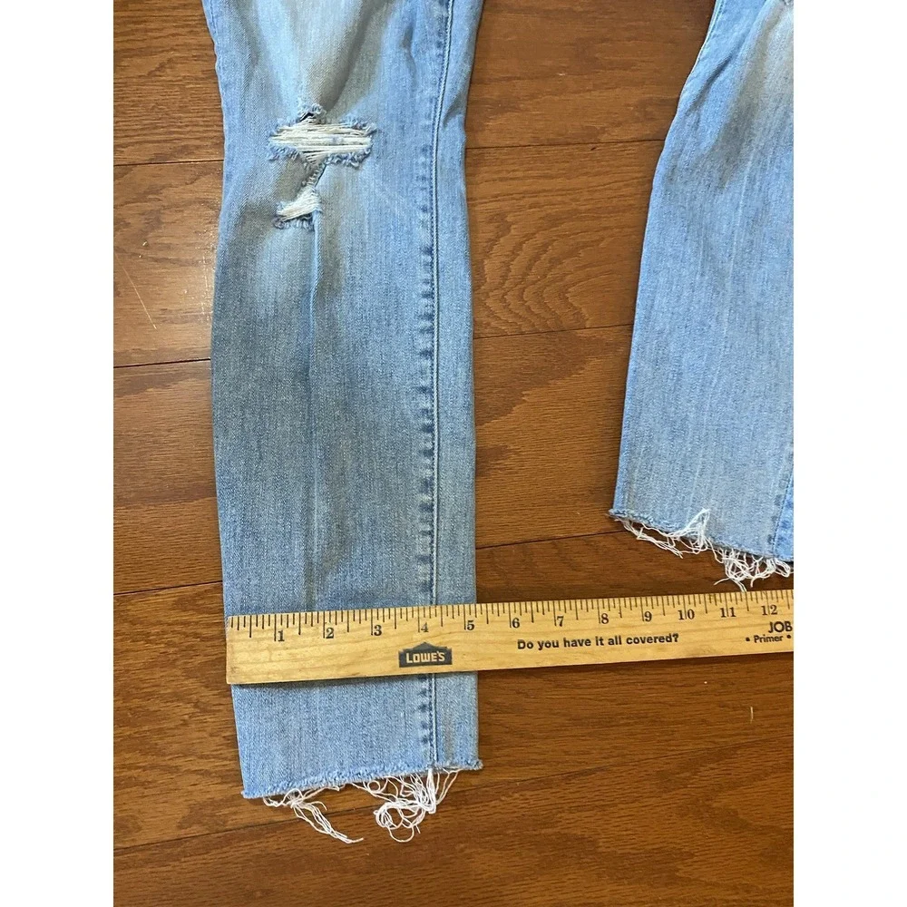 Mother Jeans The Stunner Ankle Fray Light Denim Dreamer Sz 30 Excellent Conditio